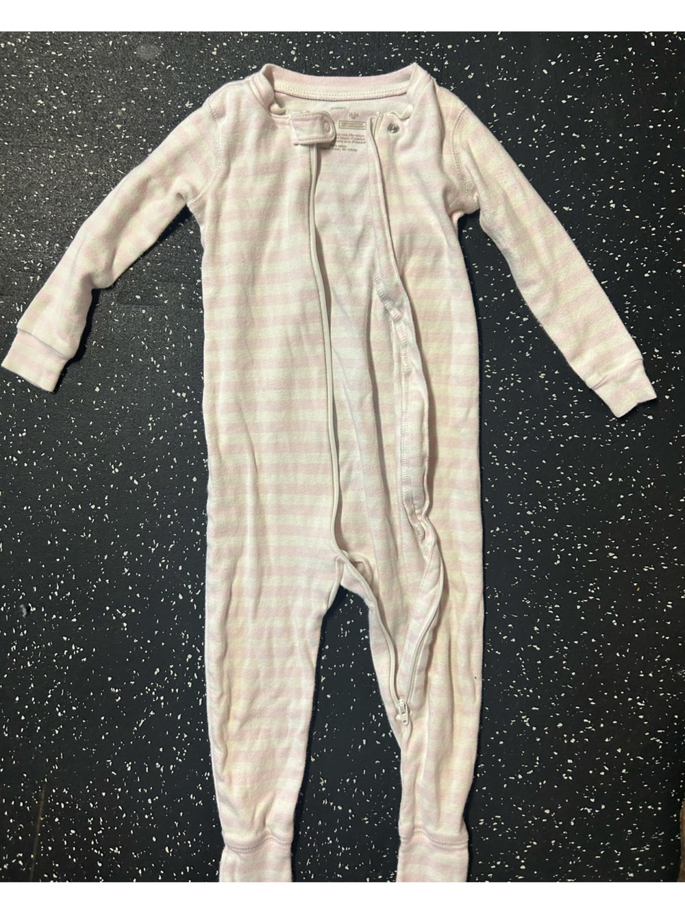 Set of 6 Primary Zipper Pajama One-Piece Rainbow, Dots, Hearts, Stripes, Solid